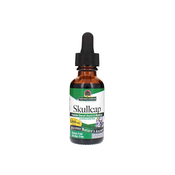 Nature's Answer Alcohol-Free Skullcap Herb Extract Supplement 1-Fluid Ounce liquid | Natural Calming Supplement…