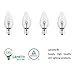 Landlite LED C7 bulb, 120V 0.75W 20lm E12 Candelabra Screw base , for Accent Wall Night light/Window Candles Replacement, Sensor Campatible, 4Pack