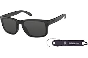 Oakley Holbrook OO9102 Square Sunglasses For Men + BUNDLE Leash + BUNDLE with Designer iWear Eyewear Kit