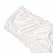 FEESHOW Men's Lace Bikini Briefs Sissy Pouch Underwear Hipster Crossdress Panties Ivory Medium (Waistline 29.0-34.0