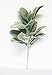 Sweet Home Deco Artificial Leaf Bush Small Size Bush DIY Craft Greenery Set of 3 (Flocked Lamb's Ear)