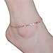 Bolayu Women Lady Simple Fashion Gold Anklet Metal Chain Anklets (Gold)