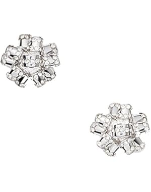 Kate Spade Bourgeois Bow Pave Silver Stud Earrings