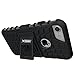 Xbows iPhone 7 Case, [Rugged Wave] Slim Durable Protective Shockproof Case Built-in Kickstand for Apple iPhone 7 (Black)
