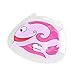 Kids Swim Cap, Hicool Fisher Series Waterproof Earmuffs Silicone Swim Cap For Kids (Pink)