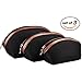 SPSHENG Makeup Bag,Cosmetic Bag Set of 3,Nylon Travel Toiletry Bag Accessories Organizer Black