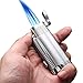 Jet Lighter Torch Lighter Windproof Gas Butane Refillable Torch Lighter with Punch Cutter Tool and Butane Window Gadgets for Men (Without Fuel)