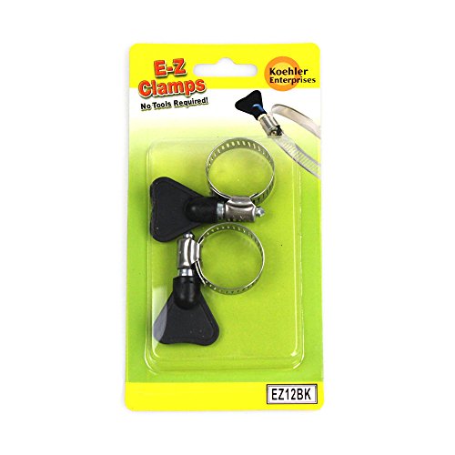 Koehler Enterprises EZ12BK EZ Clamp Blister Pack, 2 Piece (SAE Size 12, No Tools Required)
