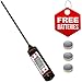 Accurate Digital Food Thermometer by Intel Kitchen + 2 Sets of Free Batteries (DFTA01) Professional Internal Meat Thermometer for Oven & Barbecue Grill Cooking. For Beef, Pork, Chicken, Turkey