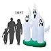 Holidayana Halloween Inflatable Ghost Family - 10 ft Halloween Ghost Family Inflatable Yard Decor with Super Bright Internal Lights, Built-in Fan, and Anchor Ropes
