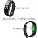 Aneken Fitness Tracker Activity Tracker with Heart Rate Monitor IP67 Bluetooth Smart Bracelet with Pedometer Sleep Monitor Watch with Replacement Strap for Android iOS Smartphone, Black
