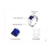 JewelryPalace Men's Square 3.3ct Created Blue Sapphire Engagement Ring Solid 925 Sterling Sliver Size 12