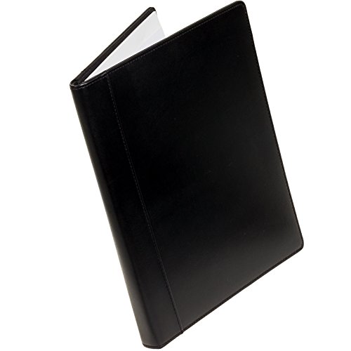Buxton Genuine Leather Writing Pad Folio, Black