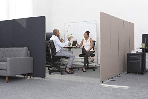 ReFocus Acoustic Room Dividers | Office Partitions – Reduce Noise and Visual Distractions with These Easy to Install Wall Dividers (24" x 66" Freestanding, Sand Stone) - Thumbnail 3
