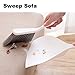 LandHope Dustpan and Brush Set for House Floor Sofa Office Desk Cleaning Ergonomic Brush Design (White)