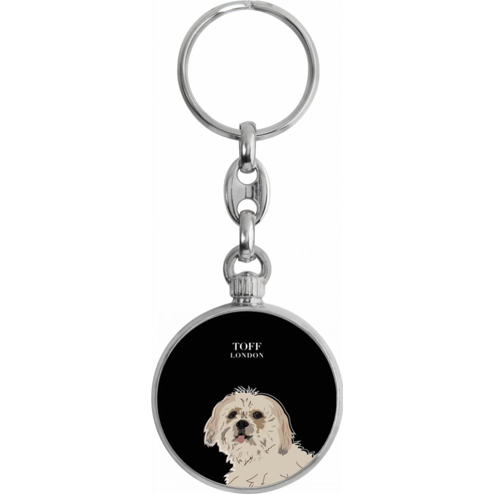 Toff London Lhasa Apso Dog Head Keyring