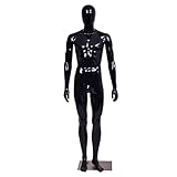Giantex Male Mannequin Egghead Plastic Full Body Dress Form Display High Gloss Black