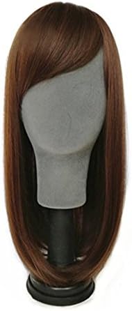 BESTLEE Women Synthetic Hair Mono Hair Topper Top Piece for Thin Hair (16", Side Bangs, Wine Red)