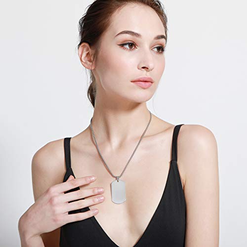 MeMeDIY Personalized Engraved Initial Floral Dog Tags Letter Pendant