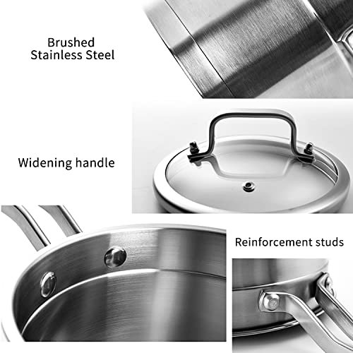 Stainless Steel Sauce Pan Set, Small Nonstick Pots, Saucepans with