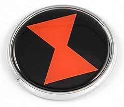 Black Widow Flag 2.75" Car Chrome Round Emblem