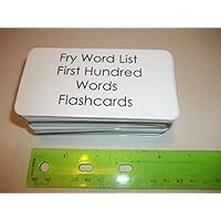 100 laminated full size Fry First Hundred high frequency handmade literacy sight word flashcards.