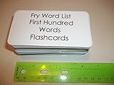 100 laminated full size Fry First Hundred high frequency handmade literacy sight word flashcards.