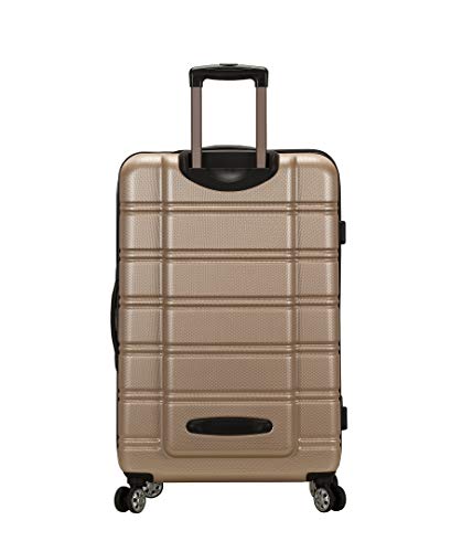 Rockland Melbourne Hardside Expandable Spinner Wheel Luggage, Champagne, 2 Piece (20/28)