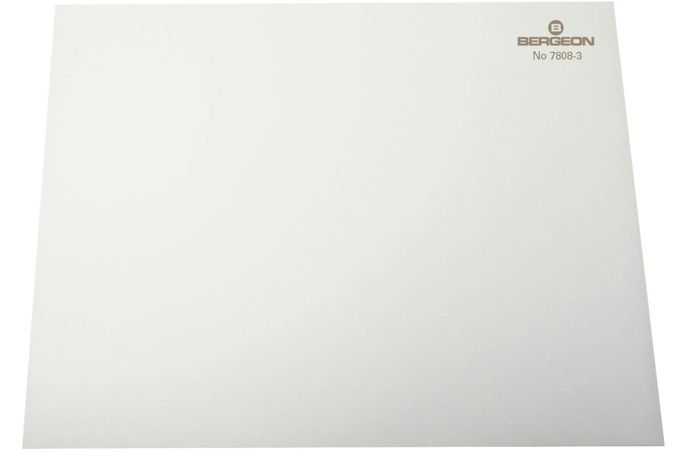 Bergeon 7808-3 Worktop - An essential underlay for various repairs - Made from soft, flexible plastic - Non-slip base - Colour: White