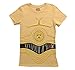 Mighty Fine Womens Star Wars I Am C3PO Costume T-Shirt Yellow