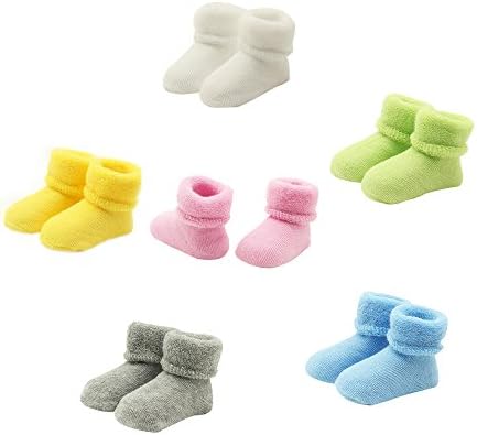 Wakeu BabyWakeu Unisex Baby Socks 6 Pack Elasticity Woolen Socks for Newborn Girl Boy