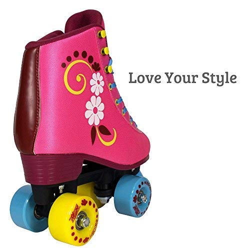 Roller Skates for Girls | HYPE uGOgrl girls quad roller skates | Comfortable fit | Made for Fun | Looks great (J13)