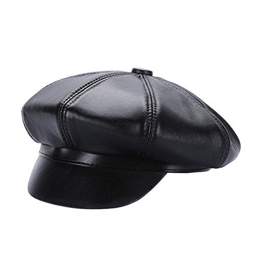 leather big apple hat