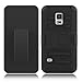 zenic Galaxy S5 Case, (TM) Hybrid Dual Layer Armor Defender Full-Body Protective Case Cover with Kickstand & Belt Clip Holster Combo for Samsung Galaxy S5 i9600 Case (Black)