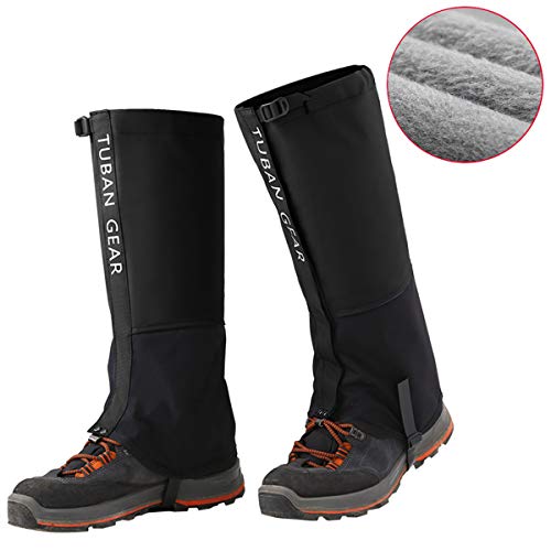 Hiking Leg Gaiters Waterproof Snow - Fleece Lining and Reinforced TPU Strap Breathable 501D Nylon for Outdoor Walking Boot Hunting Climbing Mountain - Thumbnail 6