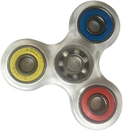 Spinner Fidget Toy,Ceramic Bearing EDC Focus Stress Reducer Relief (Clear)