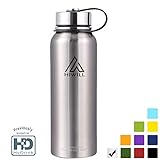 Large 50 oz Vacuum Insulated Stainless Steel Water Bottle, Double Walled, Leak Proof and Built-in Filter, Food Grade Wide Mouth Coffee Mug for Travel Camping Outdoor Sports, Keeps Drink Hot & Cold
