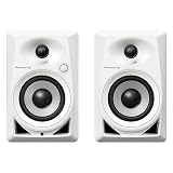 Pioneer DJ DM-40-W - 21W 4" Two-Way Active Monitor - White (Pair)