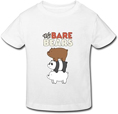 Kids Toddler We Bare Bears Little Boy's Girl's T-Shirt White Size 4 Toddler