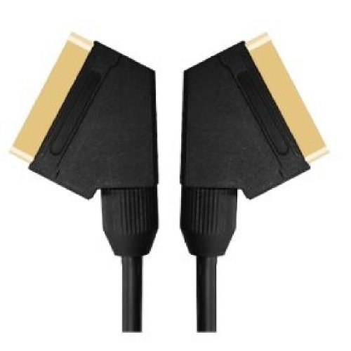 World of Data 1m SCART Cable - 21 Pin - Gold Plated - Audio - Video - AV Lead - Male to Male