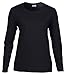 Gildan Heavy Cotton Ladies' Long-Sleeve T-Shirt, Blk, Small