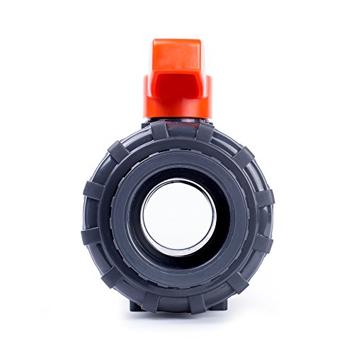 HYDROSEAL Kaplan PVC 1 1/2" True Union Ball Valve With Full Port, ASTM