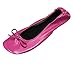Foldable Ballet Flat shoes WITH EXPANDABLE TOTE BAG for Carrying High Heels Fold up Women's Flats ballet shoes great for Weddings Bridal Parties Folding Flats PINK portable Travel SHOES Comfort Guaranteed