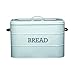 KitchenCraft Living Nostalgia Large Metal Bread Bin, 34 x 21.5 x 25 cm - Vintage Blue