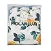 MOLYHUA Baby Girls Outfits Blue, 2Pcs Off-Shoulder Tops + Floral Print Skirt Set (80(12M), Blue)