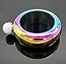 Comfysail 3.5oz Smooth Stainless Steel Portable Bracelet Hip Flask for Storing Whiskey/Alcohol (Colorful + Rhinestones Lid)