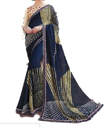 party wear synthetic saree