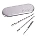 BEZOX Professional Cuticle Pusher Kit Stainless Steel Dual-Ended Nail Cleaner Trimmer & Callus Removal Fork - 3 PCS Pack