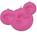 ME.FAN Silicone Cooking Pig Food Storage Suction Lids - Silicone Bowl Covers 3 Set Red