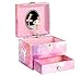 Play Platoon Ballerina Music Box for Girls - Ballet Dancer Jewelry Box with Drawer
